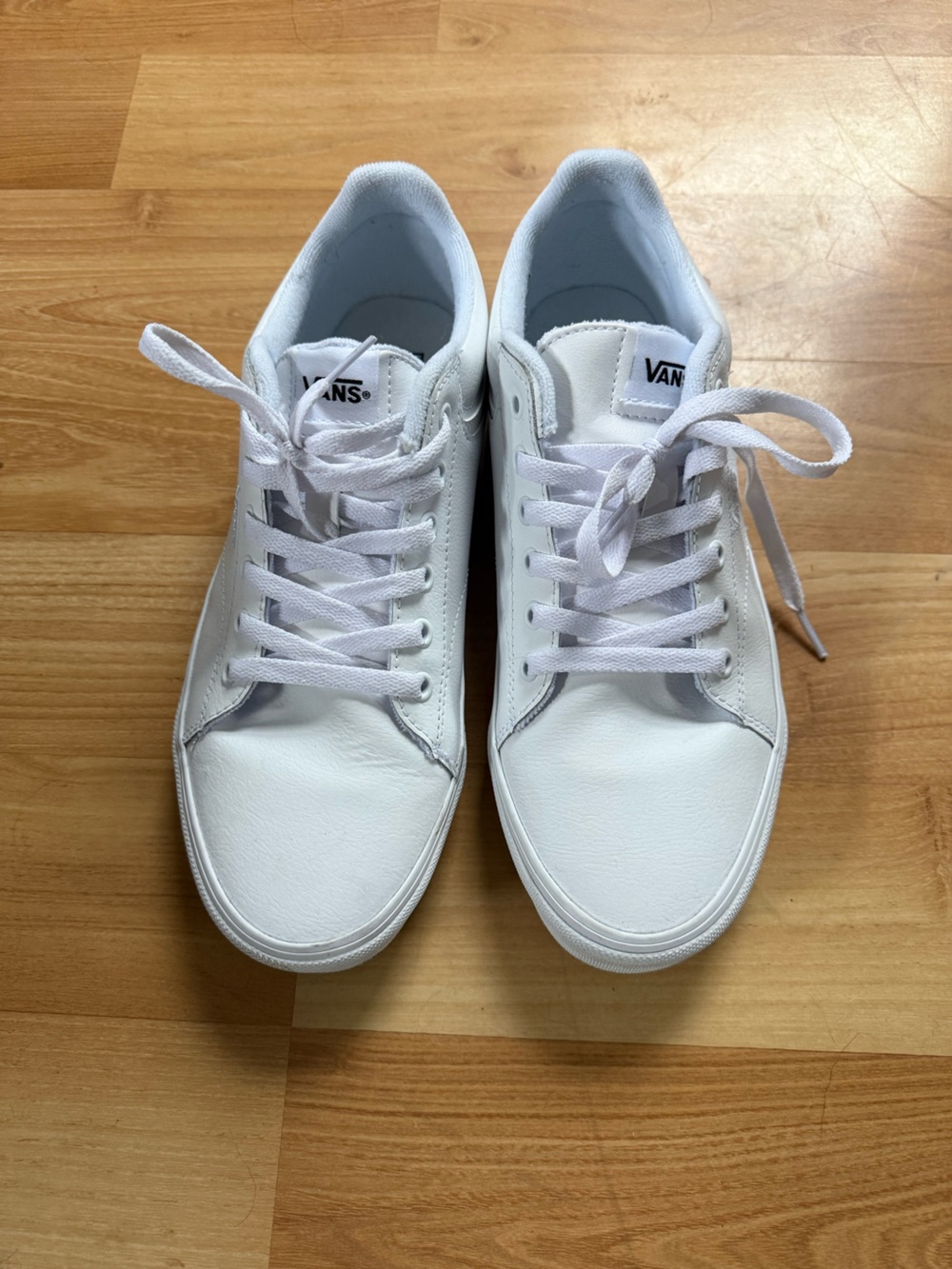 Vans Women’s White Low-Top Lace-Up Sneakers
